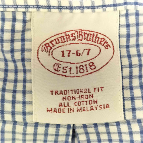 ブルックスブラザーズ BROOKS BROTHERS ギンガムチェックシャツ メンズ 17-6/7