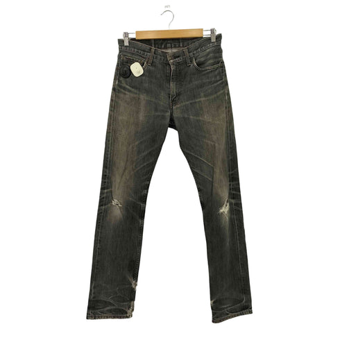 リーバイス Levis 02年 7月製造 505 ボタン裏J38刻印 ダメージ ブラックデニムパンツ メンズ W30 L34