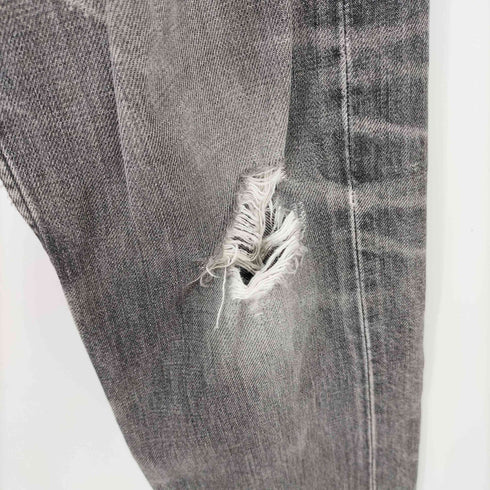 リーバイス Levis 02年 7月製造 505 ボタン裏J38刻印 ダメージ ブラックデニムパンツ メンズ W30 L34