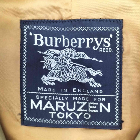 バーバリーズ BURBERRYS 80s 英国製 ノバチェックライナー付 比翼ステンカラーコート メンズ