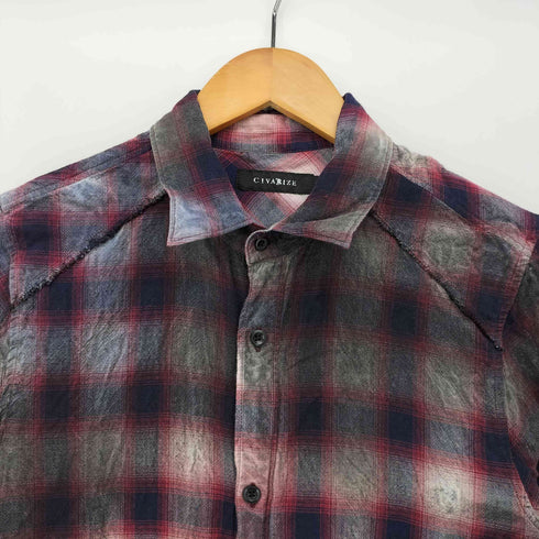 シヴァーライズ CIVARIZE Graffity Long check shirt ロング チェック シャツ Y2K メンズ JPN:44