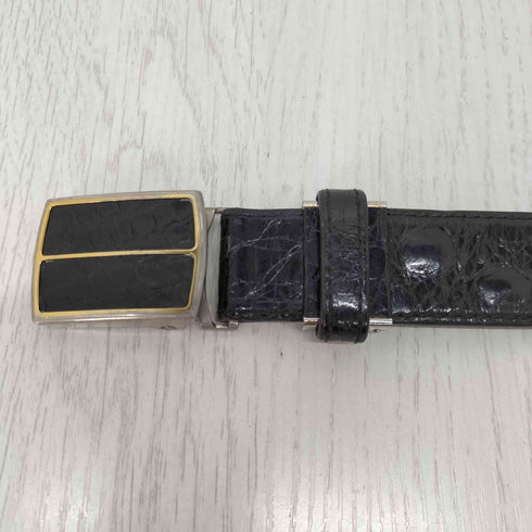 型押しレザーベルト メンズ