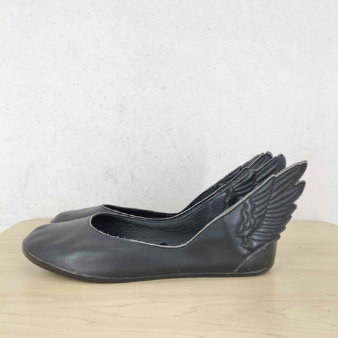ジェレミースコット JEREMY SCOTT ウィングレザーフラットパンプス レディース 23.5