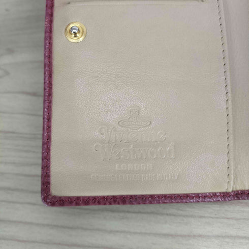 ヴィヴィアンウエストウッド Vivienne Westwood フロントメタルロゴ三つ折り財布 レディース