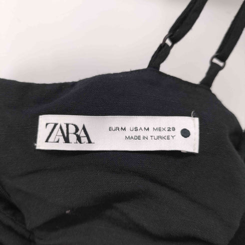 ザラ ZARA リネンブレンド キャミソールワンピース レディース import:M