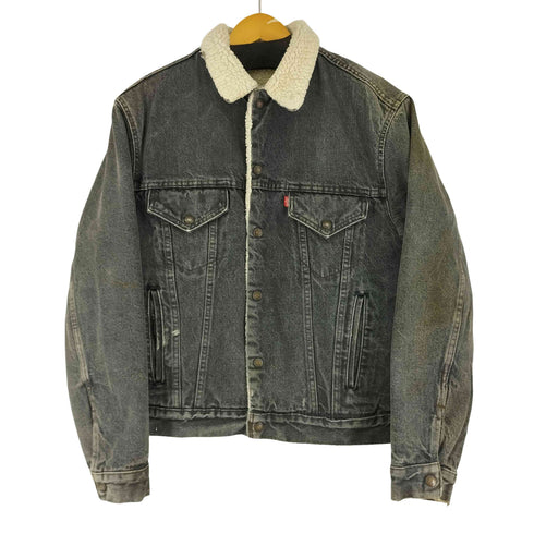リーバイス Levis 80S MADE IN USA 裏ボア ブラック デニムジャケット メンズ 40R