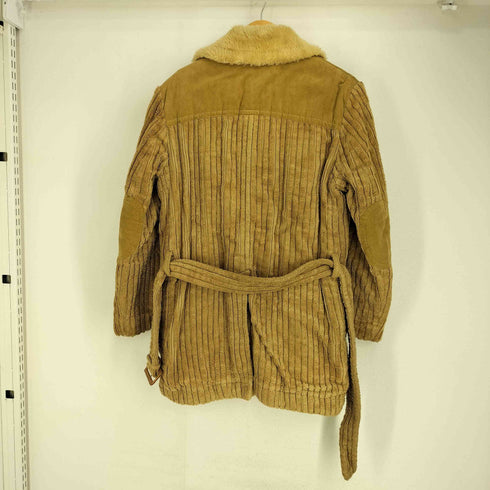 バイソン BISON ボア くるみボタン ハーフコート 裏地キルティング メンズ import:L