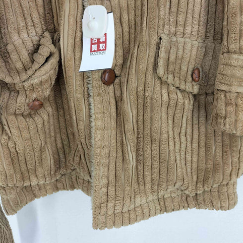 バイソン BISON ボア くるみボタン ハーフコート 裏地キルティング メンズ import:L