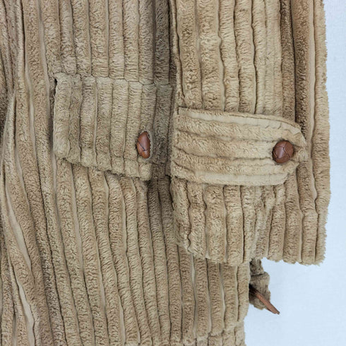 バイソン BISON ボア くるみボタン ハーフコート 裏地キルティング メンズ import:L