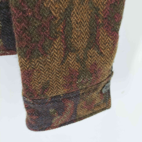 エトロ ETRO イタリア製 襟ファー ジャガードジャケット レディース 40