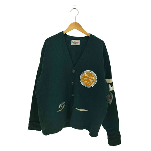 ウィアード WEIRDO CHARLIE - CARDIGAN ロゴワッペン レタード カーディガン メンズ import:L