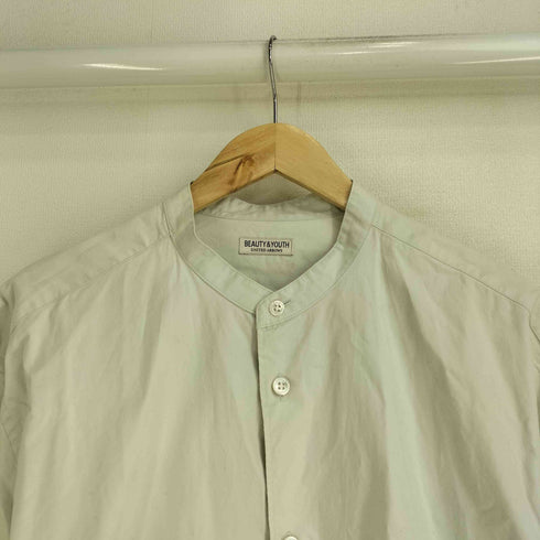 ビューティーアンドユースユナイテッドアローズ BEAUTY & YOUTH UNITED ARROWS バイオダンプ バンドカラー ワイドフォルム シャツ メンズ JPN:L