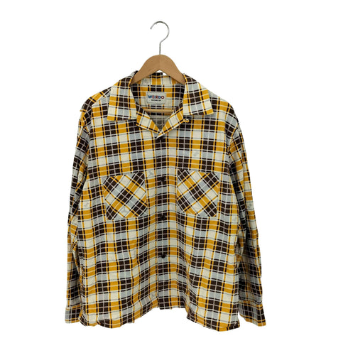 ウィアード WEIRDO WIND UP L/S CHECK SHIRTS チェック柄 L/S シャツ メンズ import:XL