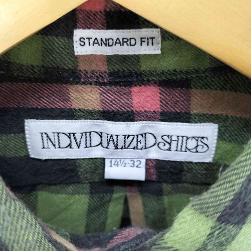 インディヴィジュアライズドシャツ individualized shirts standard fit チェック BD ネルシャツ メンズ 14 1/2-32
