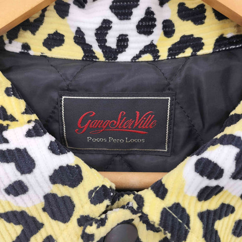 ギャングスタビル GANGSTERVILLE RISE ABOVE LEOPARD JACKET ライズ アバウブ レオパード コーデュロイ ジャケット メンズ import:L
