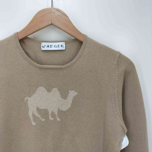 JAEGER カシミヤ混 シルクニット レディース