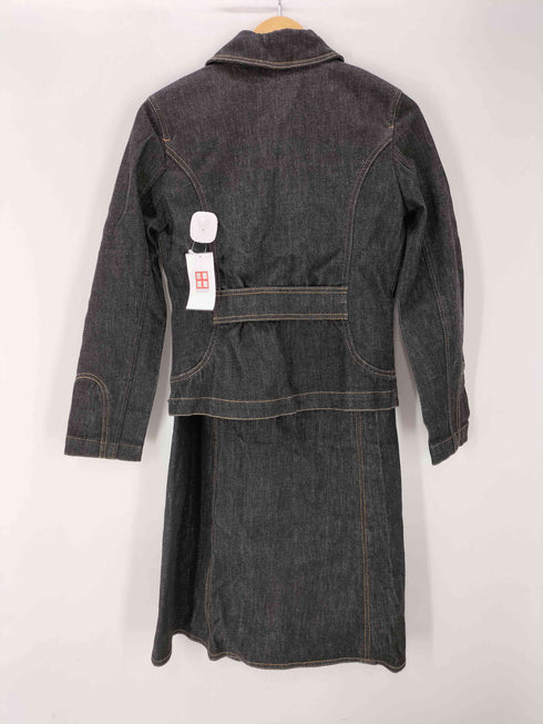 ソニアリキエル SONIA RYKIEL デニムセットアップ シャツ ジャケット スリットスカート レディース 40
