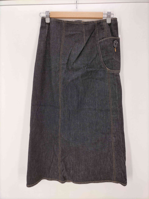ソニアリキエル SONIA RYKIEL デニムセットアップ シャツ ジャケット スリットスカート レディース 40