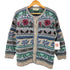 エルエルビーン L.L.Bean 80S 総柄 クルーネック ニット カーディガン メンズ import:L