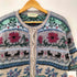 エルエルビーン L.L.Bean 80S 総柄 クルーネック ニット カーディガン メンズ import:L