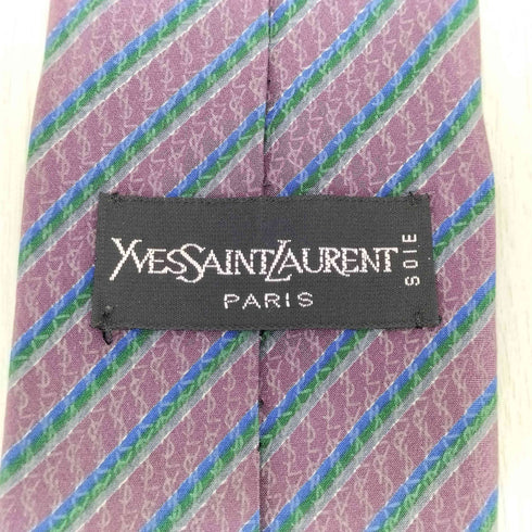 イヴサンローラン Yves Saint Laurent 総柄シルクネクタイ メンズ
