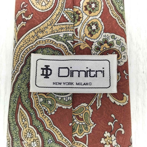 Dimitri ペイズリー柄シルクネクタイ メンズ
