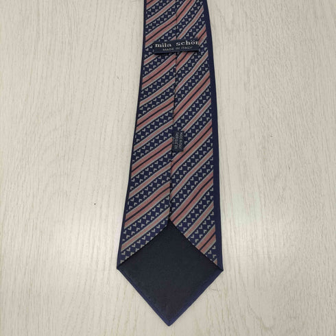 ミラショーン mila schon イタリア製 総柄シルクネクタイ メンズ