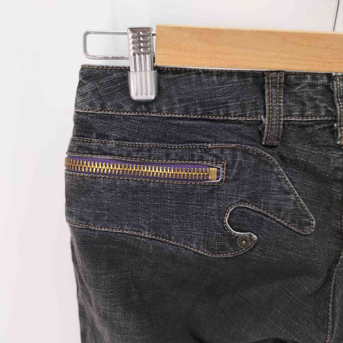 マックスアンドコー MAX & CO. LONG TROUSERS ギミック デザイン フレアデニムパンツ Y2K レディース 40