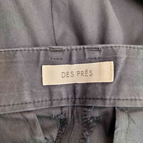デプレ DES PRES コットンストレッチポプリン フロントマルチタックパンツ レディース 32