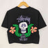 ステューシー Stussy コットン スカルフラワープリント クルーネックTシャツ レディース import:S