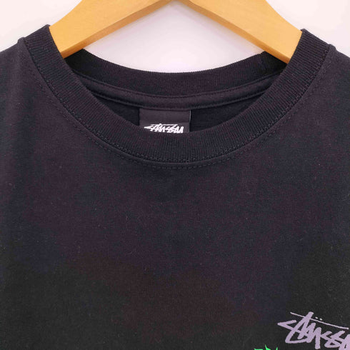 ステューシー Stussy コットン スカルフラワープリント クルーネックTシャツ レディース import:S