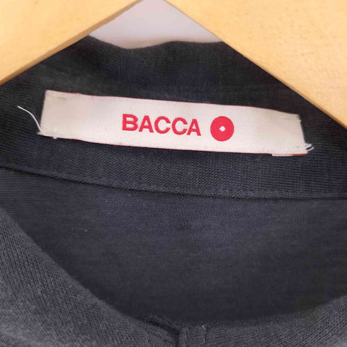 バッカ BACCA ダブルポケット レギュラーカラー シアー ニットシャツ レディース