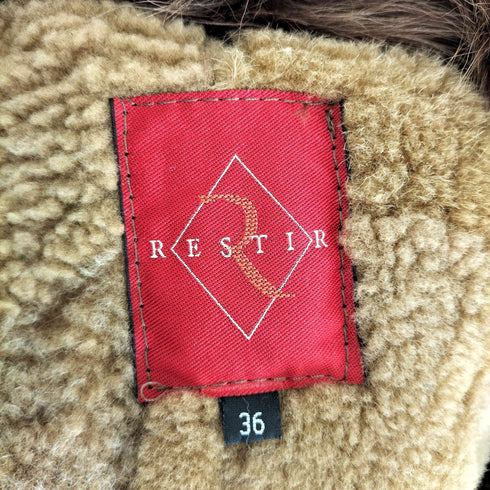 RESTIR フランス製 ムートン ファー ジャケット Y2K レディース 36