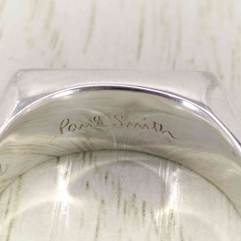 ポールスミス Paul Smith 925刻印 Raw Silver Contrast リング メンズ 21