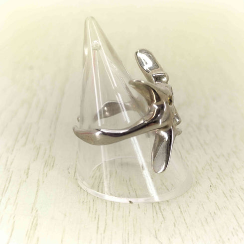 LURS Abstract butterfly gemstone bone ring レディース 16