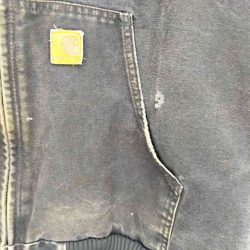 カーハート Carhartt 90s 革タグ USA製 企業ロゴ DUCK ACTIVE JACKET ダック地 裏地キルティング アクティブジャケット メンズ import:XL