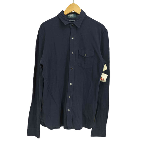 ポロバイラルフローレン Polo by RALPH LAUREN 90S 裾ポニー フラップポケット 鹿の子 L/S ポロシャツ メンズ import:S