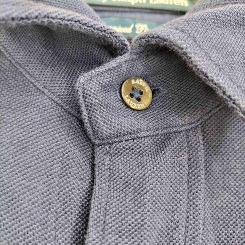 ポロバイラルフローレン Polo by RALPH LAUREN 90S 裾ポニー フラップポケット 鹿の子 L/S ポロシャツ メンズ import:S