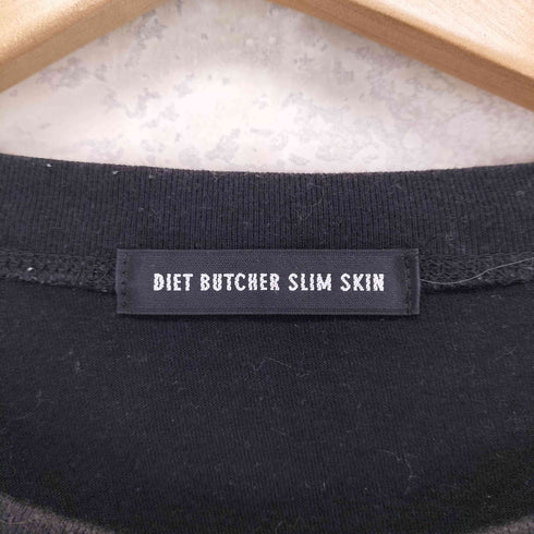 ダイエットブッチャースリムスキン DIET BUTCHER SLIM SKIN 異素材ドッキングS/S Tシャツ メンズ