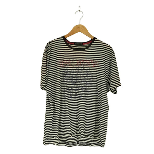 ダイエットブッチャースリムスキン DIET BUTCHER SLIM SKIN アーティスト刺繍 ボーダーTシャツ メンズ