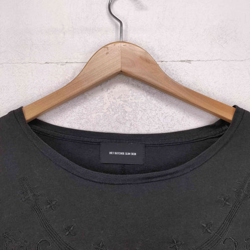 ダイエットブッチャースリムスキン DIET BUTCHER SLIM SKIN 15ss UTOPIA 総柄刺繍 S/S Tシャツ メンズ