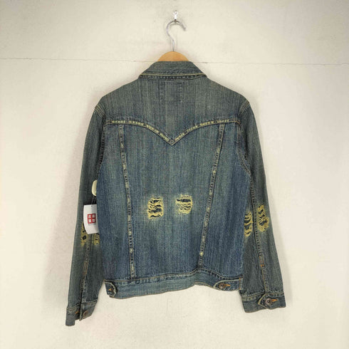 big shark jeans クラック加工デニムジャケットY2K メンズ M