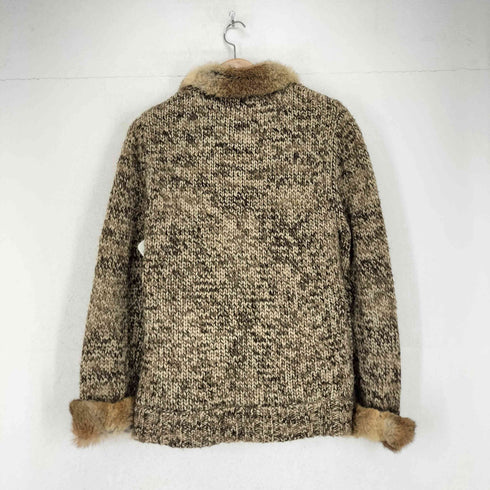 バーバリーブラックレーベル BURBERRY BLACK LABEL ラビットファー切替ニットジャケット メンズ 2