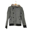 バーバリーブラックレーベル BURBERRY BLACK LABEL ラビットファー付ヘリンボーンショート丈コート メンズ M