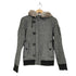 バーバリーブラックレーベル BURBERRY BLACK LABEL ラビットファー付ヘリンボーンショート丈コート メンズ M