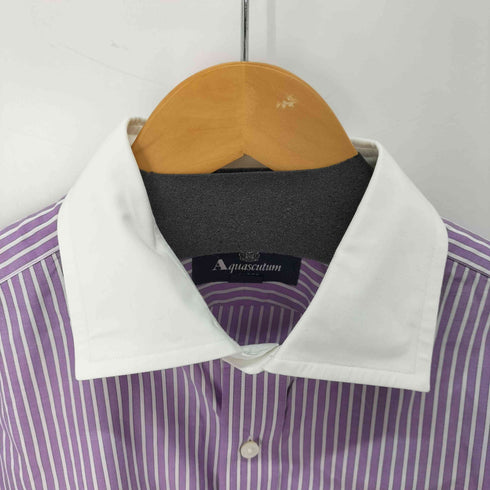 アクアスキュータム AQUASCUTUM カフス ストライプシャツ メンズ