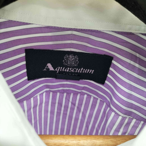 アクアスキュータム AQUASCUTUM カフス ストライプシャツ メンズ