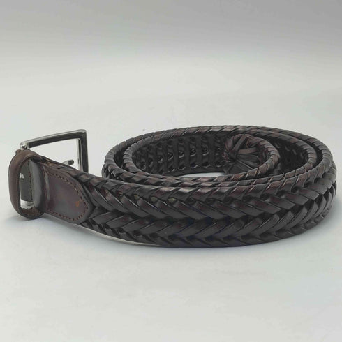 フォッシル FOSSIL レザー編み込みベルト メンズ 85/34