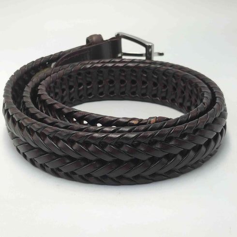 フォッシル FOSSIL レザー編み込みベルト メンズ 85/34