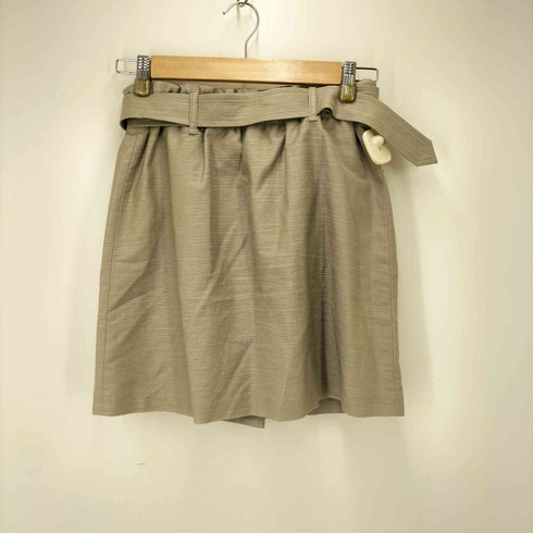 バーバリーブルーレーベル BURBERRY BLUE LABEL ベージュスカート ベルト付き ポケット付き レディース EUR:36